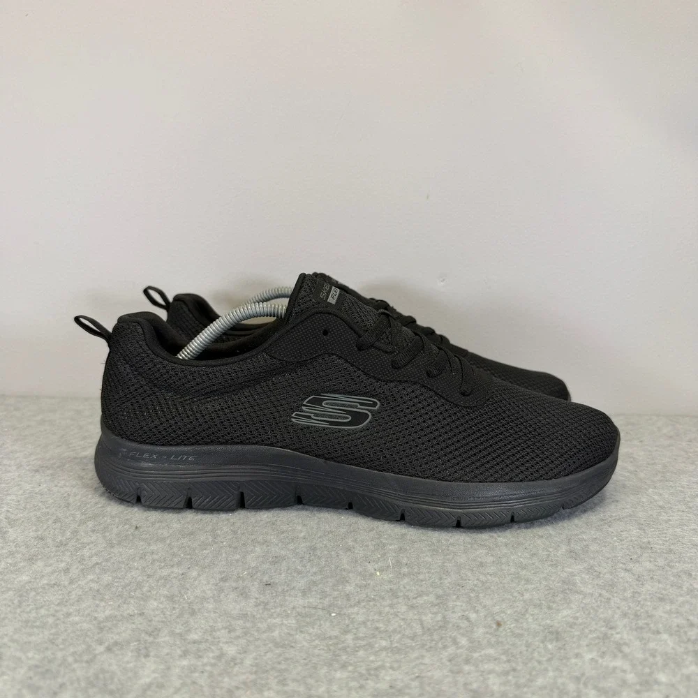 Skechers Flex-Lite Womens Shoes Size 9 Black Mesh Walking Comfort Sneaker 149303